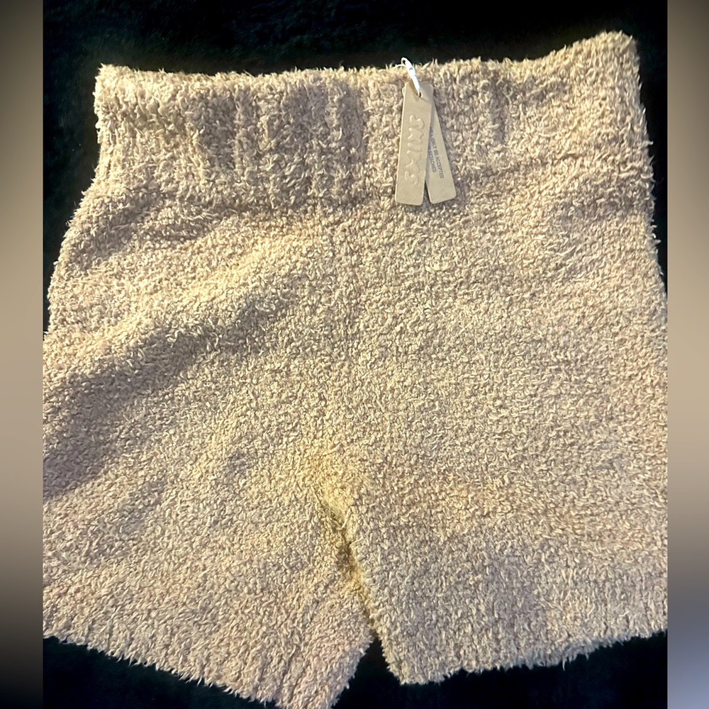 SKIMS Biege Boucle Cozy Shorts